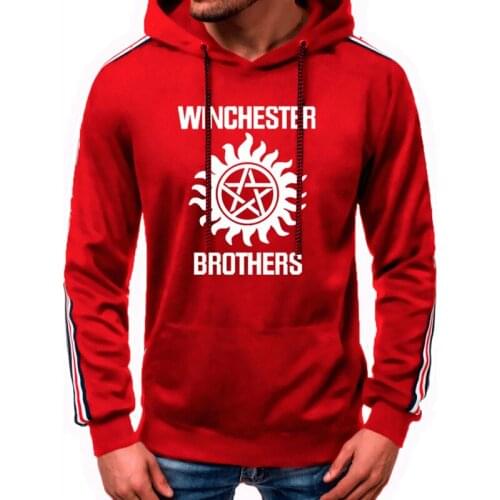 Casual Spring Autumn Mens hoodie Winchester Brothers Printing Mens pullover High Quality Cotton Mens Sweatshirt