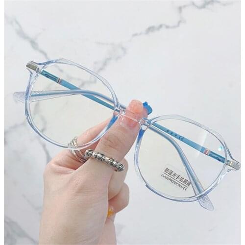 Transparent Computer Glasses Frame Women Men Anti Blue Light Round Eyewear Blocking Glasses Optical Spectacle Eyeglass