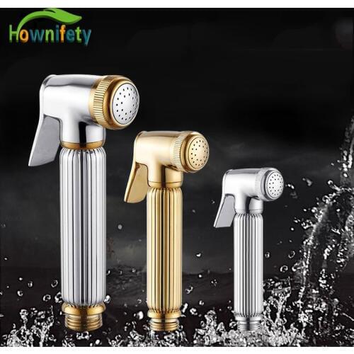 Bidet FaucetSprayer Solid Brass Chrome Gold Handheld Toilet Bathroom Bidet Garden Faucet Bidet Head Pet Shower Spray
