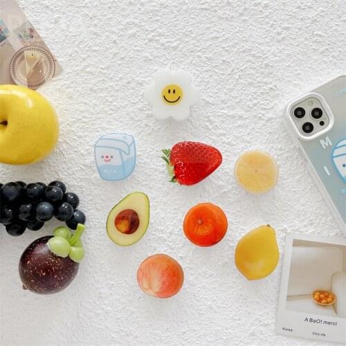 Cute Summer Fruits Stand Holder Mobile Phone Bracket For iPhone 12 For Samsung For Huawei For Xiaomi Tablet Universal Kickstand
