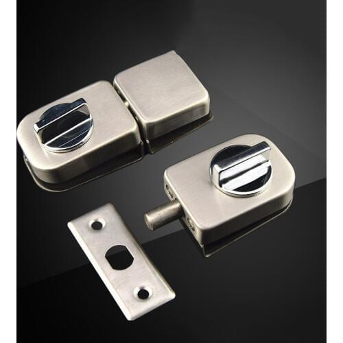 No-need Punch Glass Door Lock Single / Double Door Mini Glass Latch Locks
