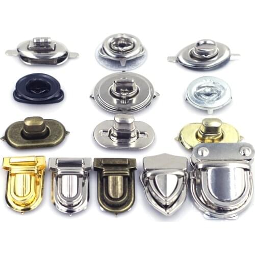 Bag Turn Twist Clasps Handbag Press Push Closure Purse Tongue Locks Briefcase Spring Lock DIY Leather Crafts Luggage Hardware