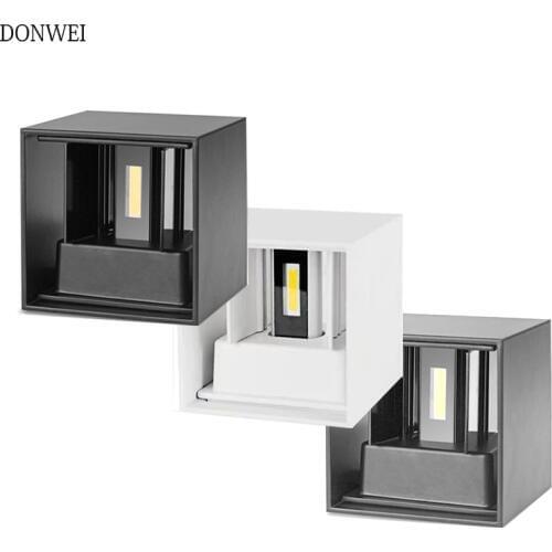 12W LED Wall Lamp Waterproof IP65 Indoor Outdoor Aluminum Wall Light Adjustable Cube Surface Mounted LED Garden Porch Light