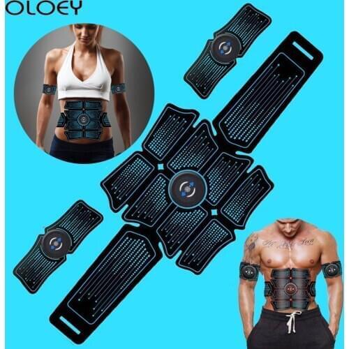 EMS Home Gym Stimulator Muscle Trainer Exercise Bodybuilding Smart Massage Machine Wireless Workout Sport ABS Fitness Equipment