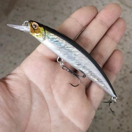 1Pcs Minnow Fishing Lure Wobblers 11cm 15.6g Sinking Artificial plastic Hard Bait Crankbait Bass Pike Jerkbait Fishing Tackle
