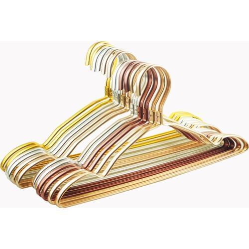 10pcs/lot 40cm-44cm Household clothes hanger/Aluminum alloy clothes rack/Scratch - free hanger
