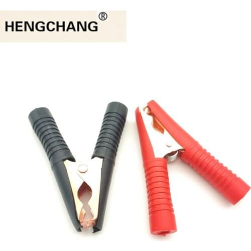 2pcs 90mm Electrical Tool Alligator Clips Battery Clip Crocodile Car Caravan Van Battery Test Lead Clips 100A