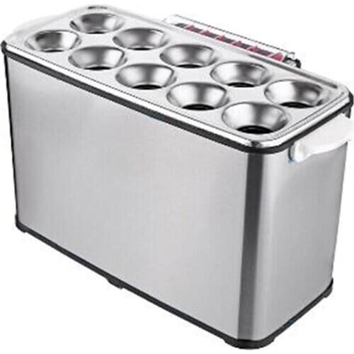 220V 1400w10 Holes Egg Sausage Roll Machine Processor Gas Section Commercial Snack Machine Hot Dog Boiler Egg Sausage Maker