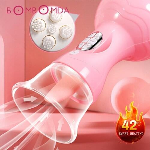 8 Modes Nipple Stimulation Tongue Licking Vibrator Breast Enlargement Masturbator Nipple Chest Massager Adult Sex Toys for Women
