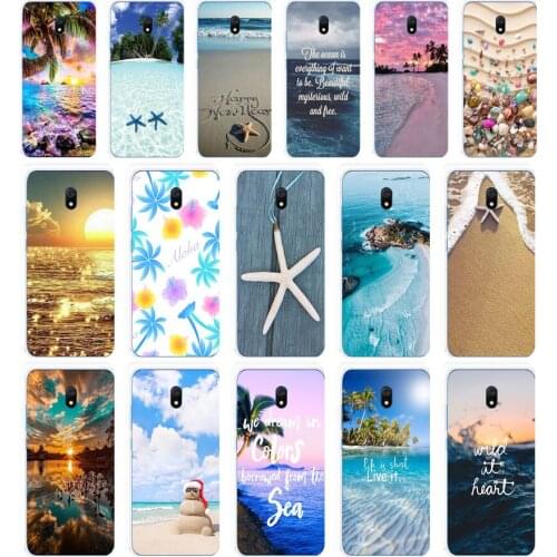 87AA Blue Wood Seashells Sea Star gift Soft Silicone Tpu Cover phone Case for Xiaomi Redmi 8 8A Note 8T 8t Pro