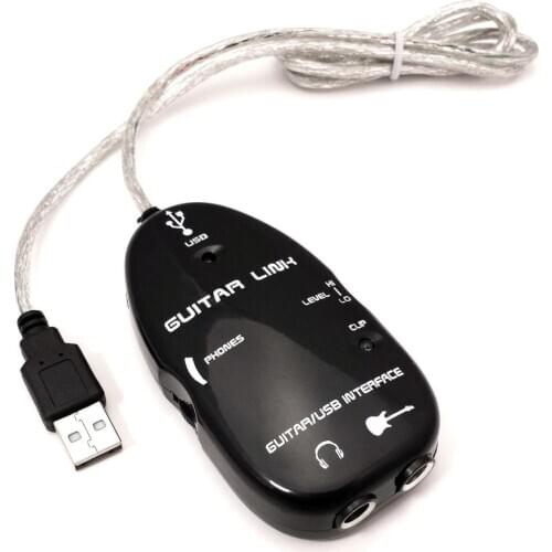 6.3mm Jack to USB Guitar Link Cable Adapter Guitar to PC MAC Recording Playback
