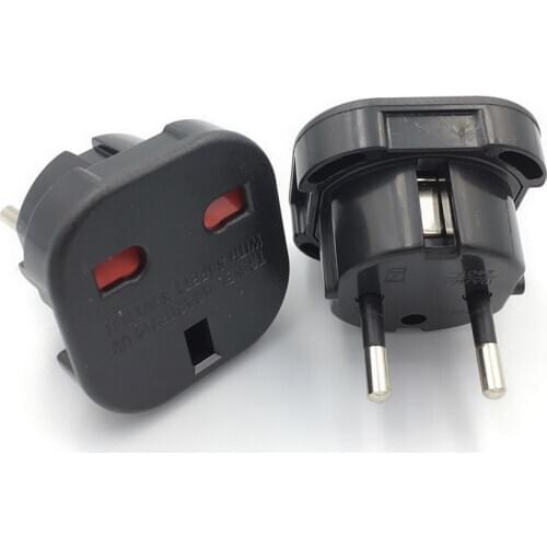EU Plug Power Adapter British UK To EU Euro Travel Adapter Electrical Plug Converter Charger Socket Outlet