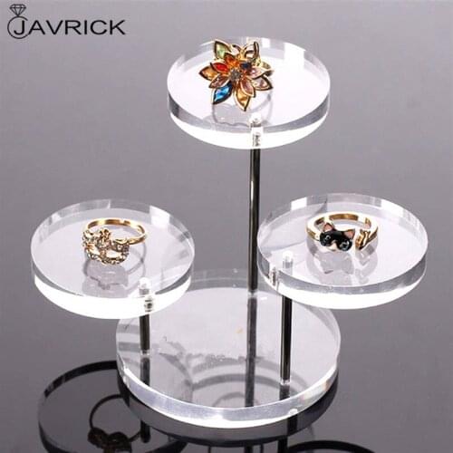 Acrylic Jewelry Display Necklace Bracelet Round Table Holder Stand Rack Case New