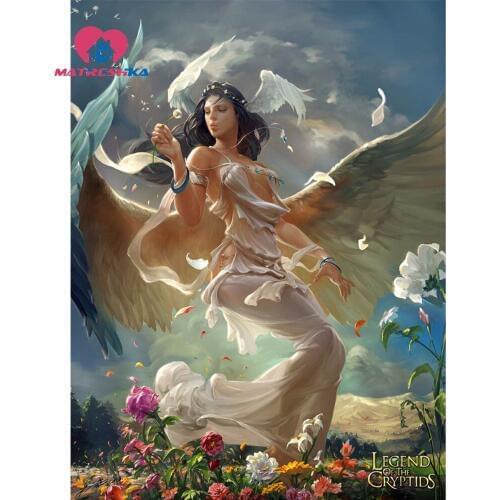 Diamond painting fairy Painting rhinestones diamond needlework 3d diamond painting full square Mosaic pictures cross stitch