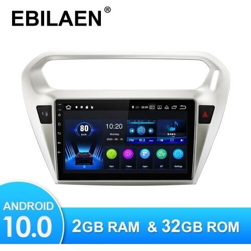 Car Multimedia Player For Peugeot 301 Citroen Elysee 2014-2016 Android 10.0 Autoradio GPS Navigation DVR Camera Stereo IPS RDS