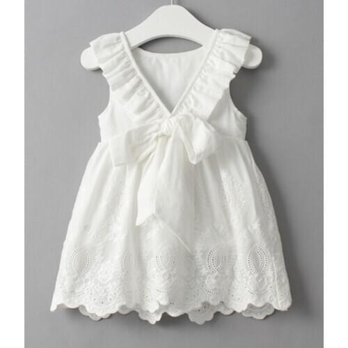 New Children Baby Fairy Floral Mesh Tutu Dresses, Girls Princess Boutique Flower white lace Dress