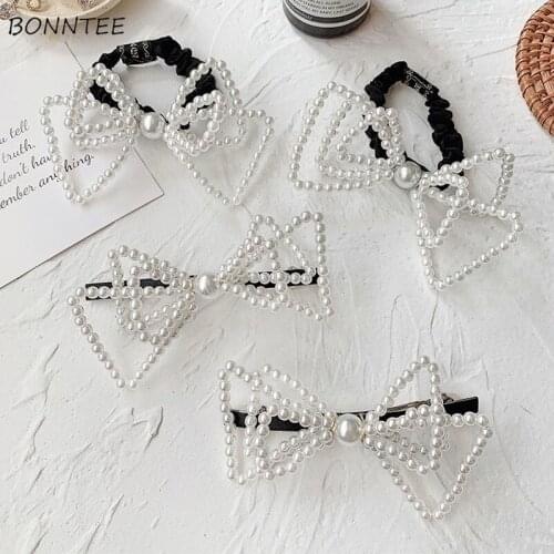 Headwear Women Summer All-match Hair-ties Basic Design Lady Ponytail Holder Elegant Daily Korean Trendy Elastic Hair Bands Adult