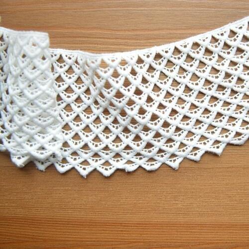 Hot sale Creamy cotton water-soluble embroidery lace Lace accessories width 9cm G595