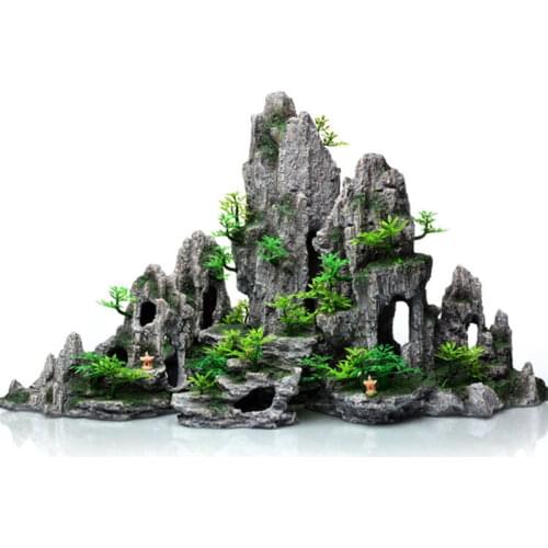 Aquarium landscaping decorative resin rockery aquarium imitation rockery ecological landscape package set decoration combination