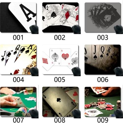Personalized Design Mouse Pad,Poker cards Art Mouse Pad Stitched Edges