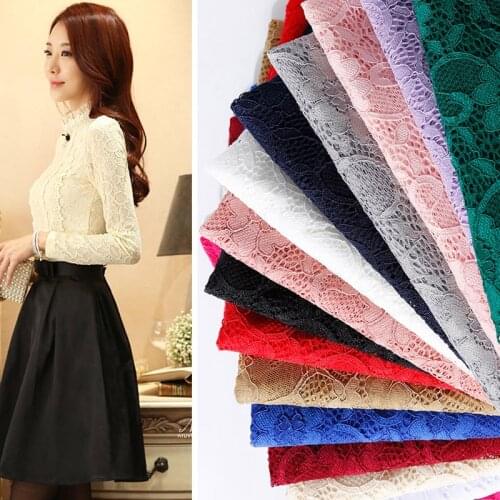 Lace Fabric Stretchy Embroidered Wedding Veil Dress Cosplay Background Skirt Trim Material