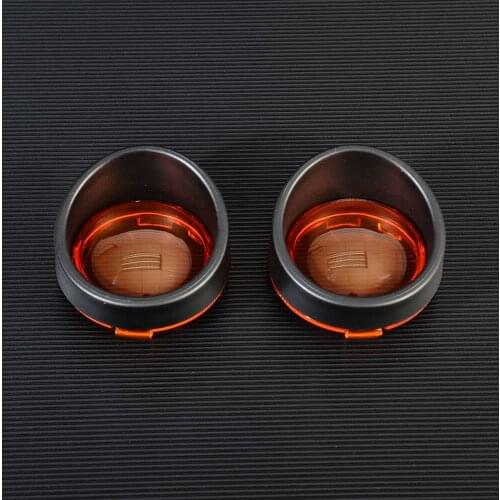 Matte black Visor-Style Turn Signal Bezels w/amber Bullet Lens for Harley DYNA Sportster 883XL 1200XL Road King