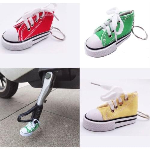 Motorcycle Bicycle Foot Support Small Shoes Electric Car Tripod Decor Motorcycle Side Stand Kickstand Tripod Shoes Keychain