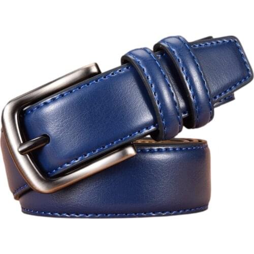 2021 Mens genuine leather Belt brand business affairs cowhide leisure time Pin buckle belt