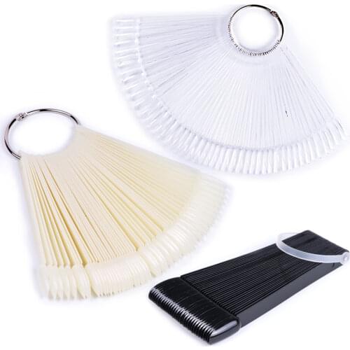 Set Oval Flase Nails Tips Polish Board Stand Nail Art Display Clear Fan Ring Acrylic Powder Holder Practice Manicure Tools NLA23