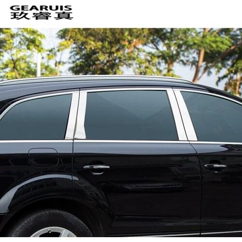 Car Window B-pillars Car Stickers Trim Covers column decoration panel trim Car Styling For Audi Q7 4l 2009-2015 Auto Accessories