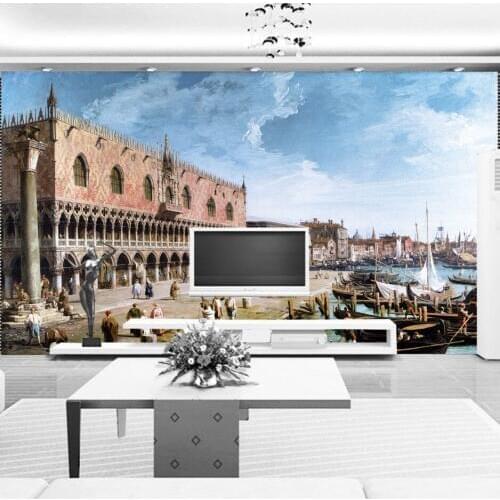 8d Wallpaper Mural wall stickers for living room 8d Modern architecture Photo Mural 3D Tv rooms wallpaper Decor Wall Decals