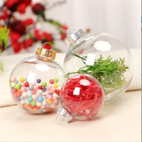 6pcs Brand New Transparent Snow Ball Pendants For Xmas Decor Christmas Tree Home Outdoor Drop Ornaments Hanging Pendants Craft