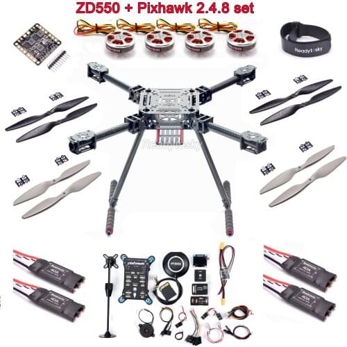 Upgrade F550 ZD550 550mm Carbon fiber Quadcopter Pixhawk PX4 PIX 2.4.8 Flight Control set 5010 750KV Motor 40A OPTPO ESC