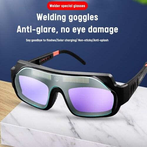 Welding Glasses Automatic Dimming Solar Powered Goggles Anti-glare Eye Protection Welding Mask Helmet Argon Arc Welder Glasses