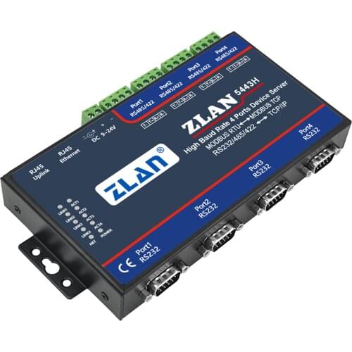 Product Description ZLAN5143D is a kind of RS485 device data collector/IOT gateway specially designed for industrial environmen