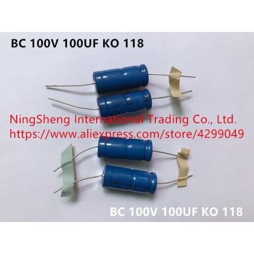 Original new 100% BC 100V 100UF KO 118 axial firing fever cathodic cathode electrolytic capacitor (Inductor)