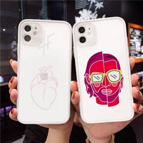 PNL QLF Phone Cases Matte Transparent for iPhone 7 8 11 12 s mini pro X XS XR MAX Plus cover funda