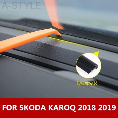 For SKODA KAROQ 2018 2019 Rubber Soundproof Dustproof Sealing Strip For Auto Car Dashboard Windshield Interior decoration