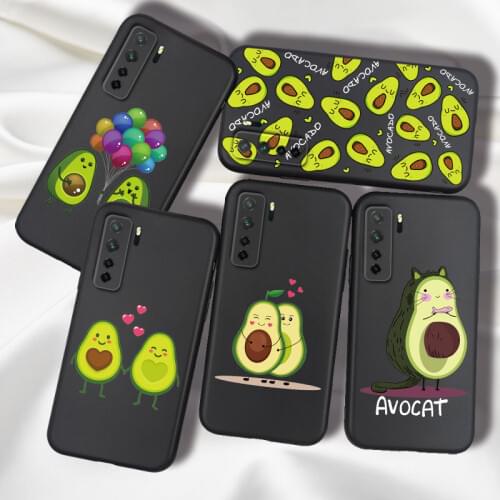 Avocado Silicone Case For Huawei P40 Lite E P40 P30 P20 Pro Lite P Smart 2021 2019 Z Y5P Y7P Y8P 2020 Y9S Y6S Y7A Case Cover
