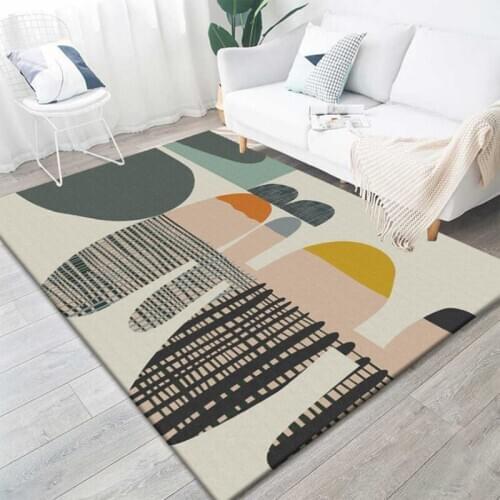 Modern Printing Geometric Carpets for Living Room Bedroom Anti-Slip Area Rugs Sofa Bedside Carpet Kid Room Home Decor Floor Mat