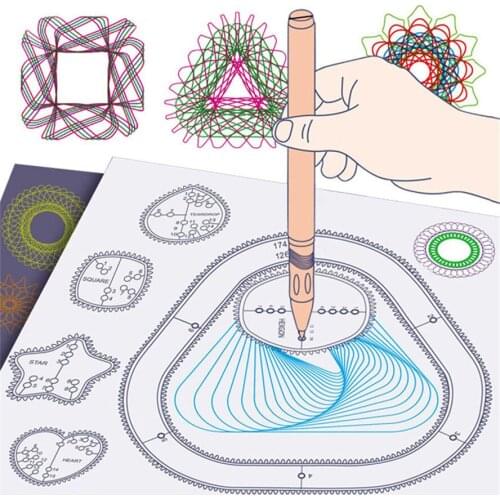 Spirograph Drawing Toys Special-shaped Set Children Art Painting Template Geometric Ruler For Kids Educational Birthday Gifts