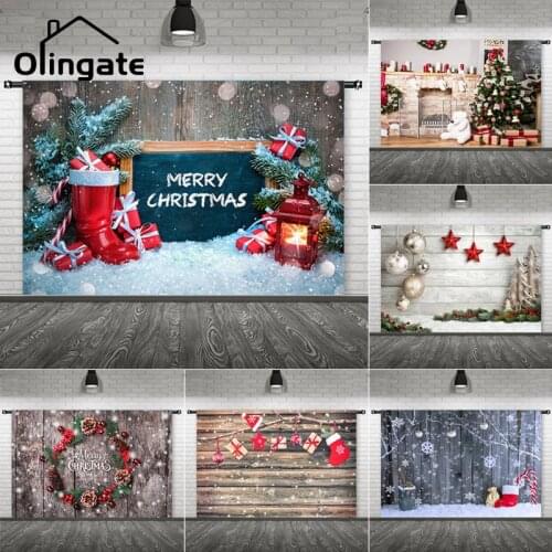 Traditional Festival Canvas Painting Merry Christmas Tree Snow Backgrounds Wall Art One Piece Canvas Poster Home Room Wall Decor