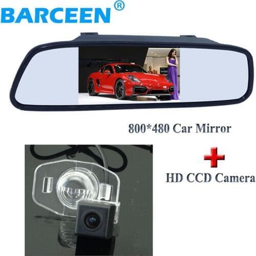 Universal car rear view parking caemra black plastic shell +4.3" car reserve backup monitor fit for Toyota corolla 2007~2013