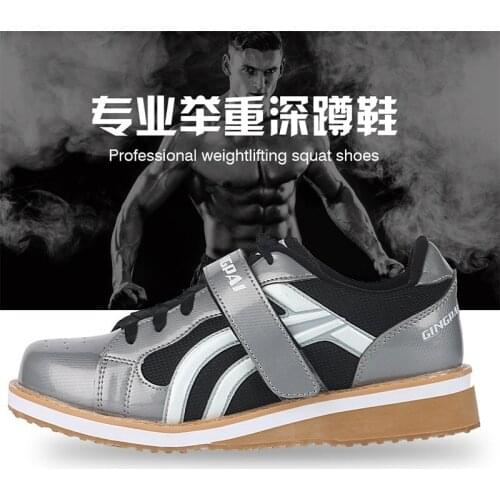 High Quality Professional Weight Lifting Shoes For Suqte Power Lifting Exercise Training Leather Non Slip Weightlifting Shoes