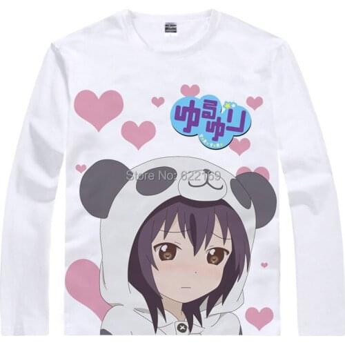 Japanese YuruYuri anime t-shirt anime Kyoko Toshino Akari Akaza cotton shirt Cosplay christmas Costumes anime clothing