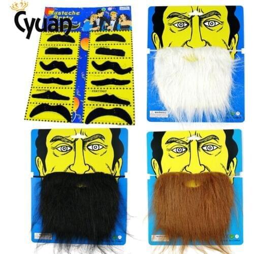 Funny Fake Mustache Photobooth Props Cosplay Fake Beard Costume Party Beards Whisker For Kids Adult Mexican Party Decorations