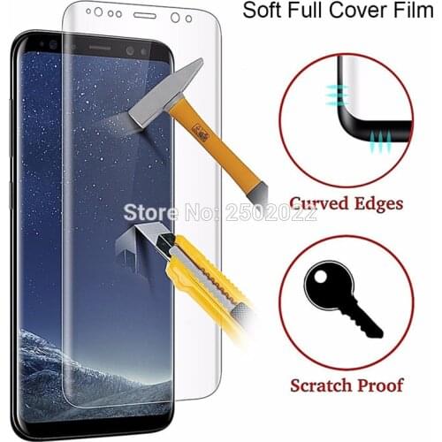 HD Protective Film On For Galaxy S9 S8 S6 S7 Edge Plus Soft Screen Protector 3D Full 9S 8S S 8 9 7 6 S9Plus S8Plus (Not Glass)