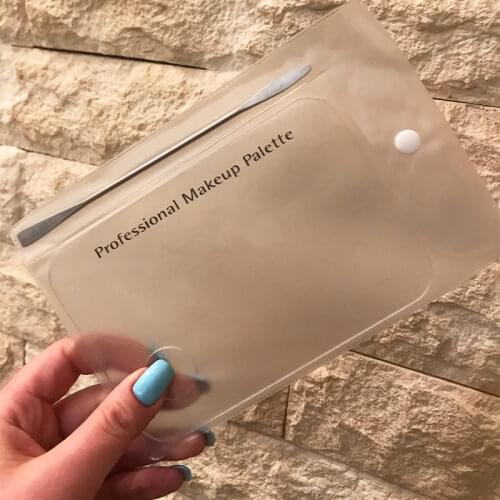 1 Set Acrylic Transparent Makeup Palette Nail Polish Gel Watercolor Oil Painting Mixer with Spatula Nail Art Salon Manicure Tool