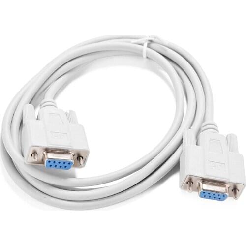 1PC 5ft F / F Serial RS232 Null Modem Cable Female to Female DB9 FTA Cross Connection 9 Pin Data COM Cable Converter PC Accessor