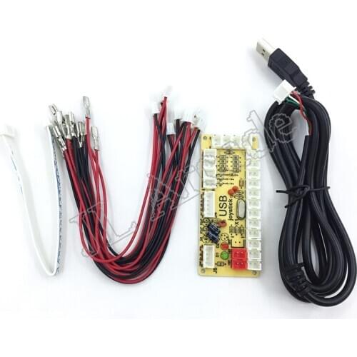 1pcs Zero Delay Arcade usb Encoder PC TO joysticks for 5pin joystick & 2.8/4.8mm button Metal & Plastic sanwa & obsf-30 Accessor